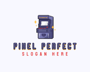 Gaming Arcade Pixel logo design