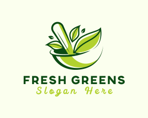 Salad - Green Leaf Salad logo design