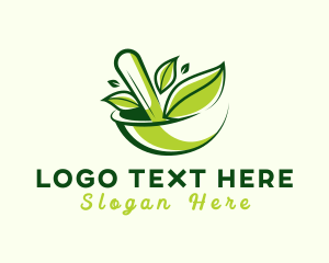 Mortar - Green Leaf Salad logo design