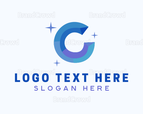Shiny Gem Letter C Logo