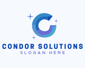 Shiny Gem Letter C logo design