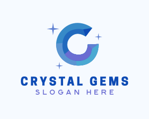 Shiny Gem Letter C logo design