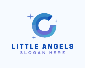 Sparkle - Shiny Gem Letter C logo design