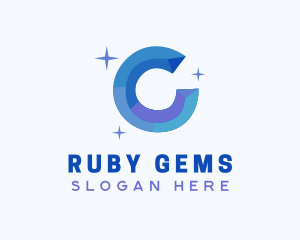 Ruby - Shiny Gem Letter C logo design