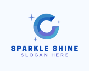 Twinkle - Shiny Gem Letter C logo design