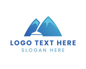 Natural - Blue Cleaner Mountain logo design