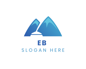 Blue Cleaner Mountain Logo