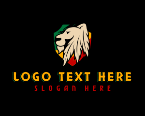 Wild - Jamaican Lion Shield logo design