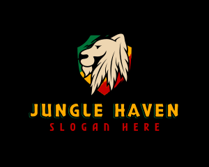 Jamaican Lion Shield logo design