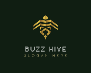 Luxury Gold Bee logo design