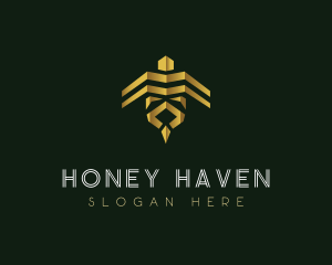 Luxury Gold Bee logo design