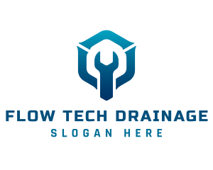 Drainage - Plumbing Wrench Tool logo design