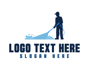 Drainage - Water Wash Janitor logo design