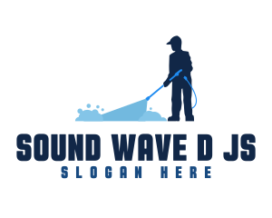 Presure Washing - Water Wash Janitor logo design