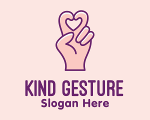 Gesture - Finger Heart Gesture logo design