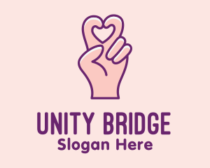 Inclusion - Finger Heart Gesture logo design