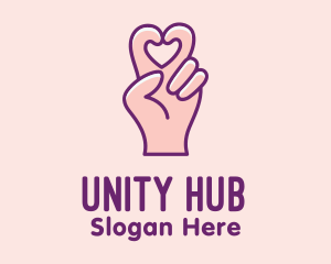 Finger Heart Gesture logo design