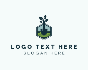 Organic Landscape Shovel Logo