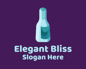 Blue Wine Bottle  Logo