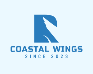 Seagull - Avian Wing Flight Letter R logo design