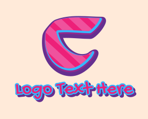 Tattoo Studio - Pop Graffiti Art Letter C logo design