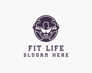 Fit Bodybuilder Trainer  logo design