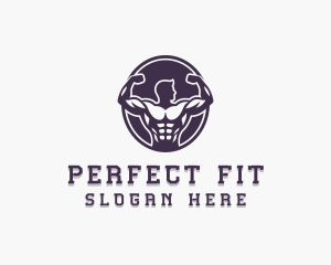 Fit Bodybuilder Trainer  logo design