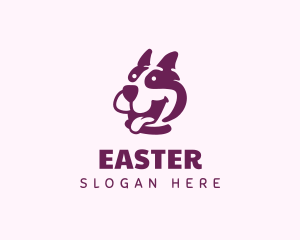 Happy Purple Dog logo design