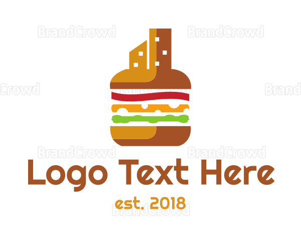 Burger Cheeseburger City Logo