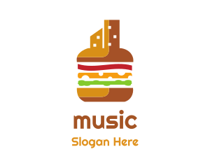 Burger Cheeseburger City Logo