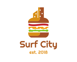 Burger Cheeseburger City logo design