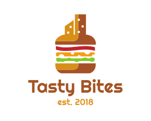 Burger Cheeseburger City logo design