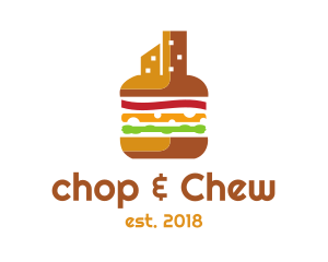 Fast Food - Burger Cheeseburger City logo design