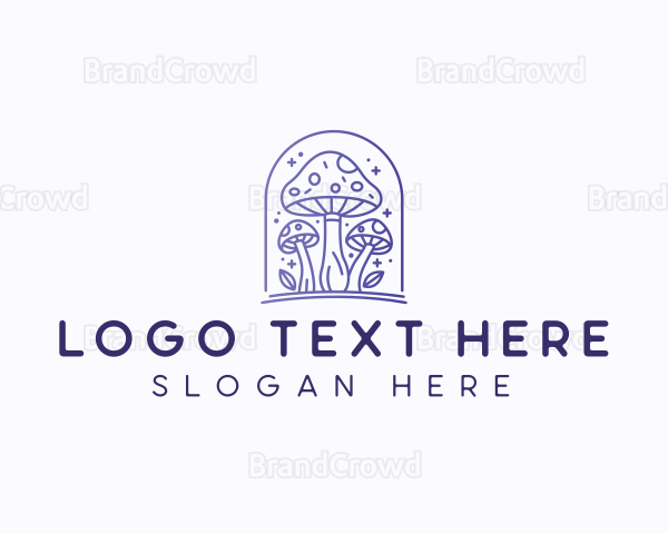 Organic Mushroom Fungi Logo