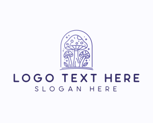 Fungus - Organic Mushroom Fungi logo design