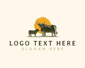 Cattle Farm Livestock Logo