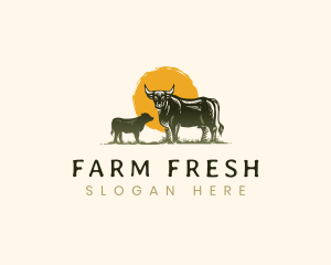 Cattle Farm Livestock logo design