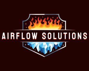 Fire Ice HVAC logo design