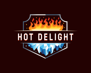 Fire Ice HVAC logo design