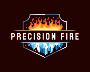 Fire Ice HVAC logo design