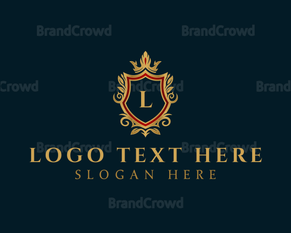 Luxury Crown Shield Crest Logo