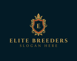 Luxury Crown Shield Crest logo design