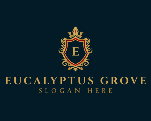 Luxury Crown Shield Crest logo design