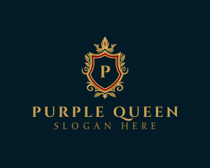 Luxury Crown Shield Crest logo design