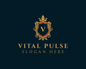 Luxury Crown Shield Crest logo design