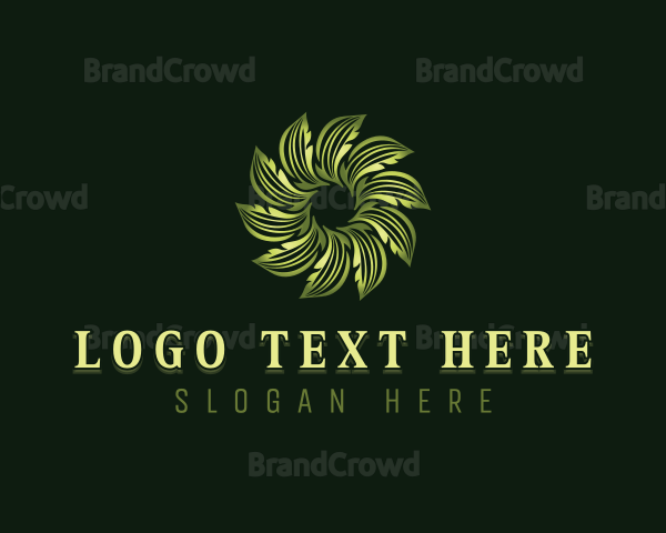 Botanical Gardening Herb Leaves Logo