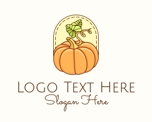 Vegetarian - Pumpkin Vegetable Harvest logo design