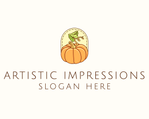 Pumpkin Vegetable Harvest logo design