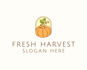 Pumpkin Vegetable Harvest logo design