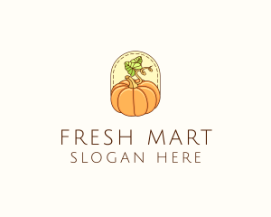 Supermarket - Pumpkin Vegetable Harvest logo design